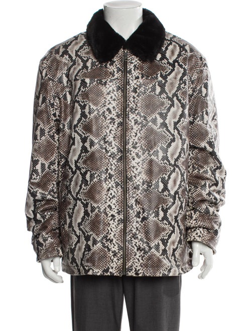Awake NY Animal Print Trucker Jacket