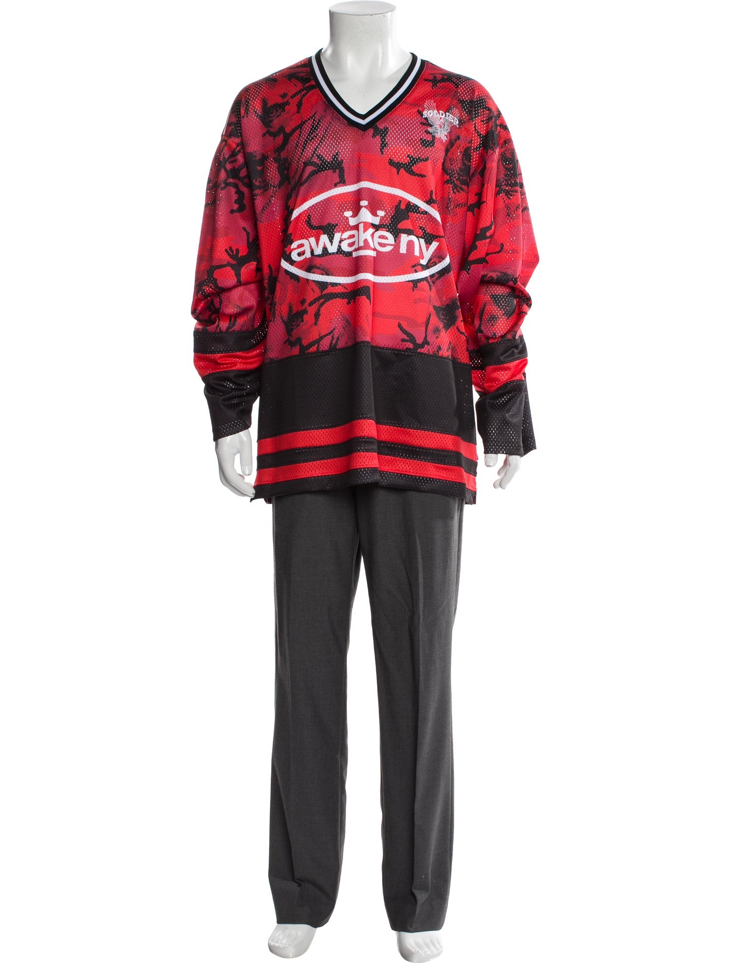 Awake NY Printed V-Neck Jersey