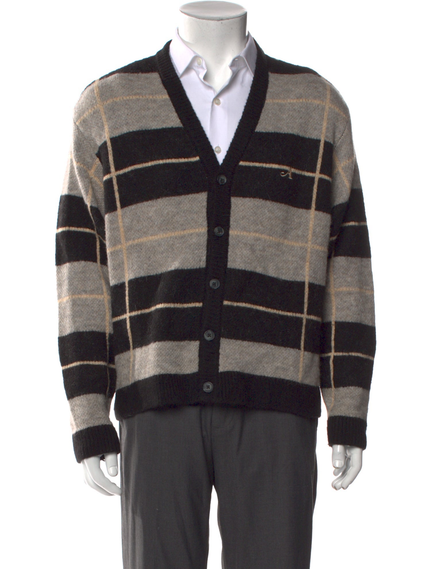 Awake NY Striped V-Neck Cardigan