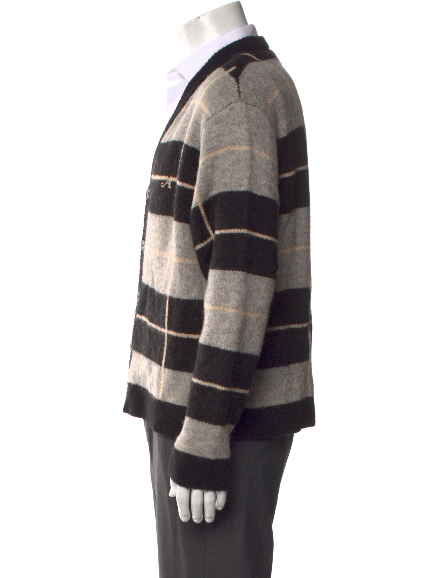 Awake NY Striped V-Neck Cardigan
