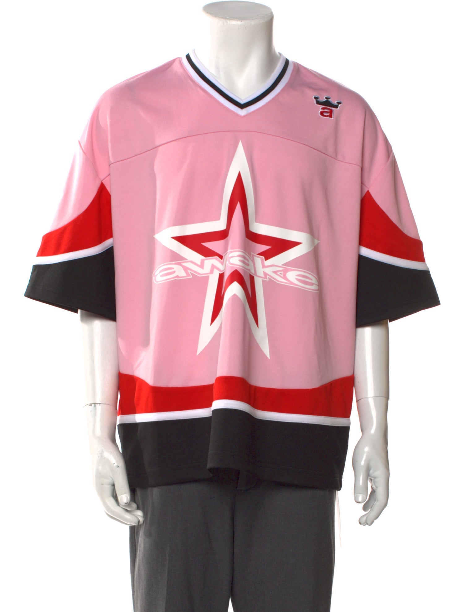 Awake NY Graphic Print V-Neck T-Shirt