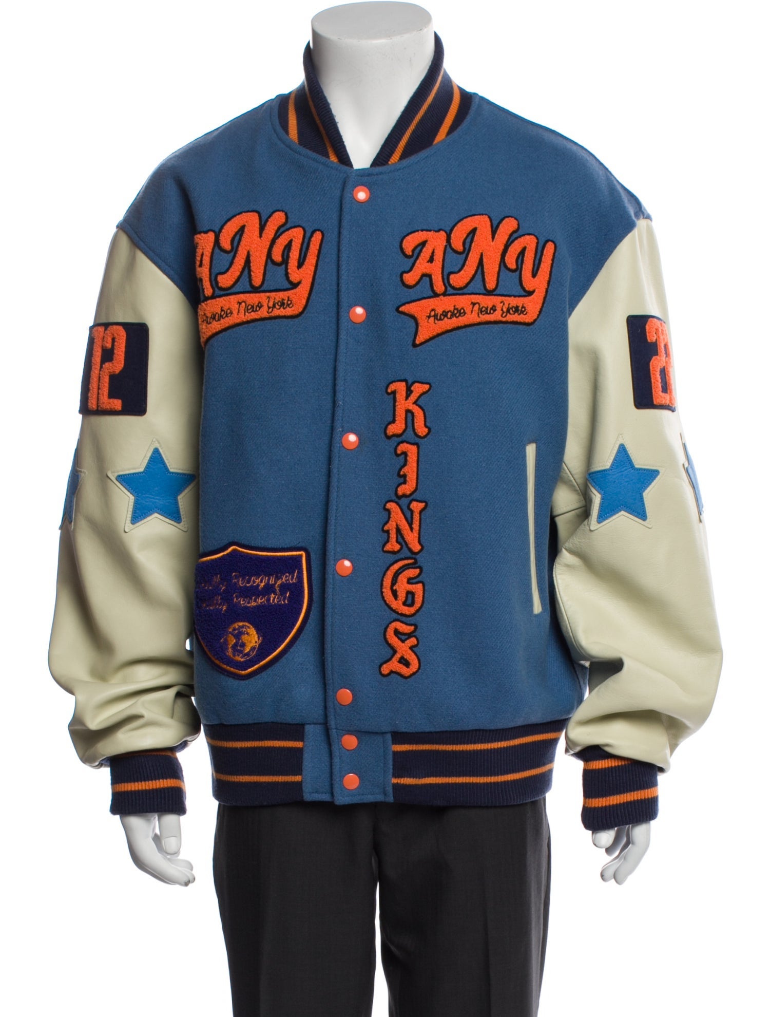 Awake NY Wool Striped Varsity Jacket