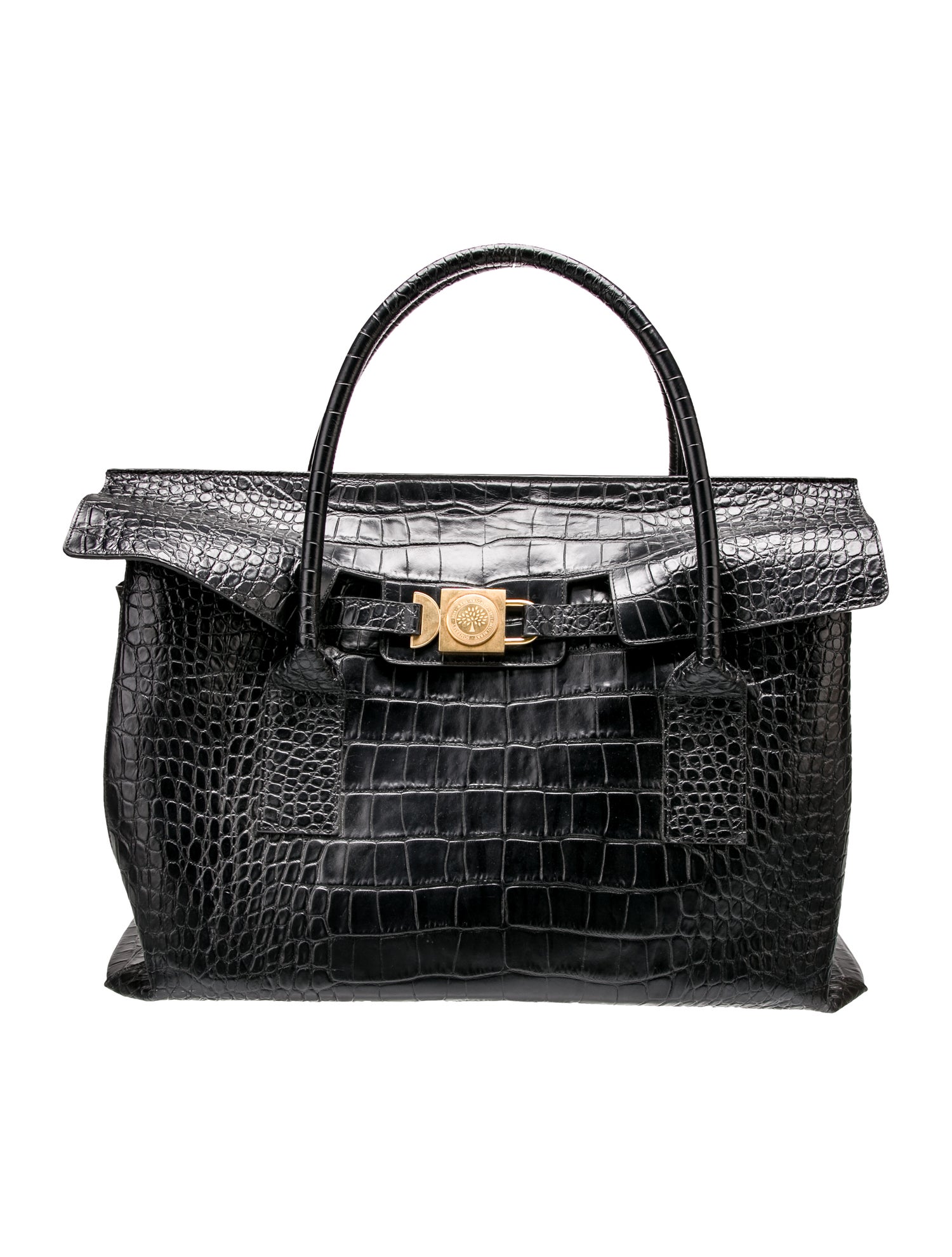 アリー Axel Arigato x Mulberry Embossed Leather Top Handle Bag - Black