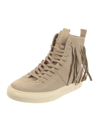 Axel Arigato Suede Fringe Trim Accent Sneakers