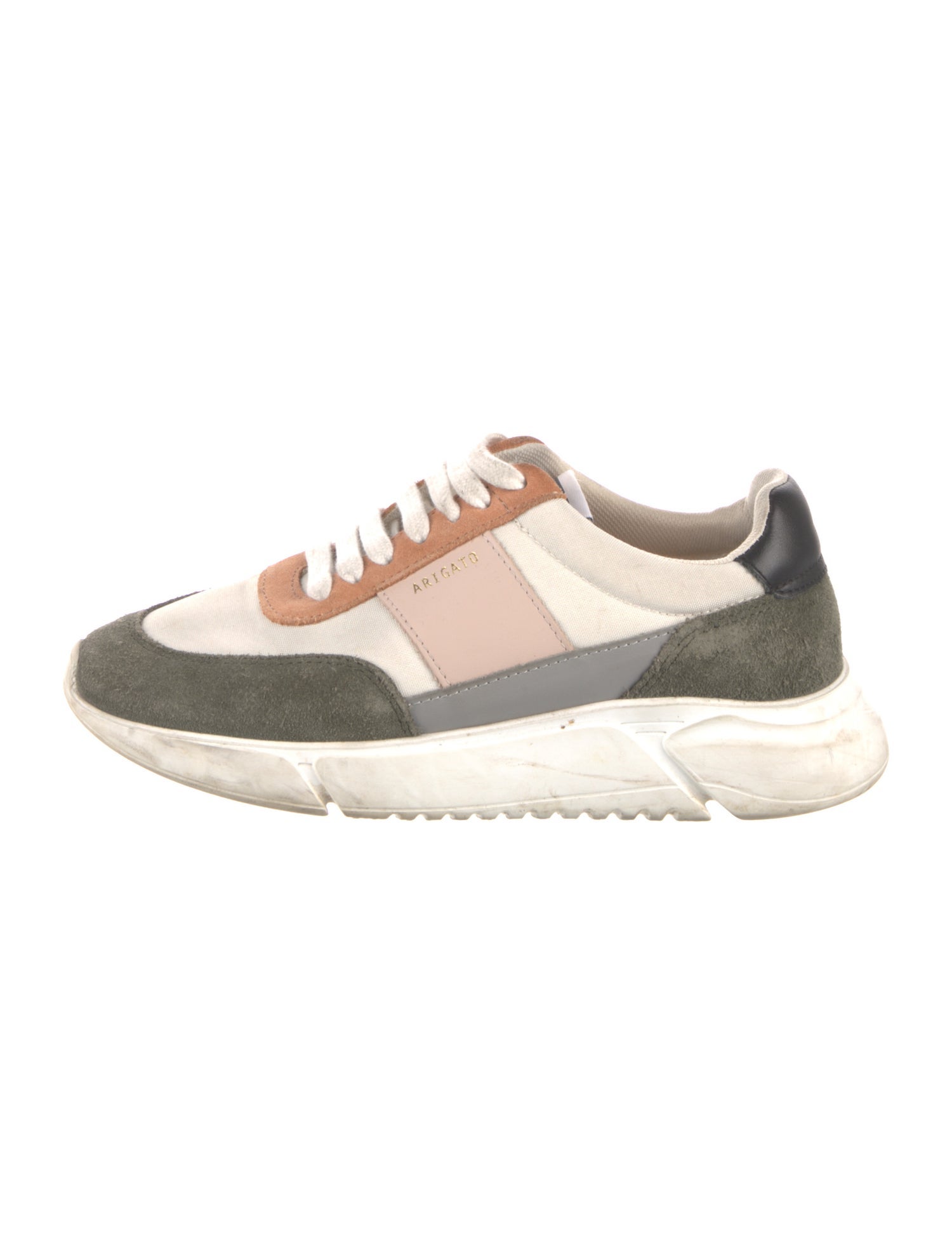 Axel Arigato Suede Colorblock Pattern Sneakers