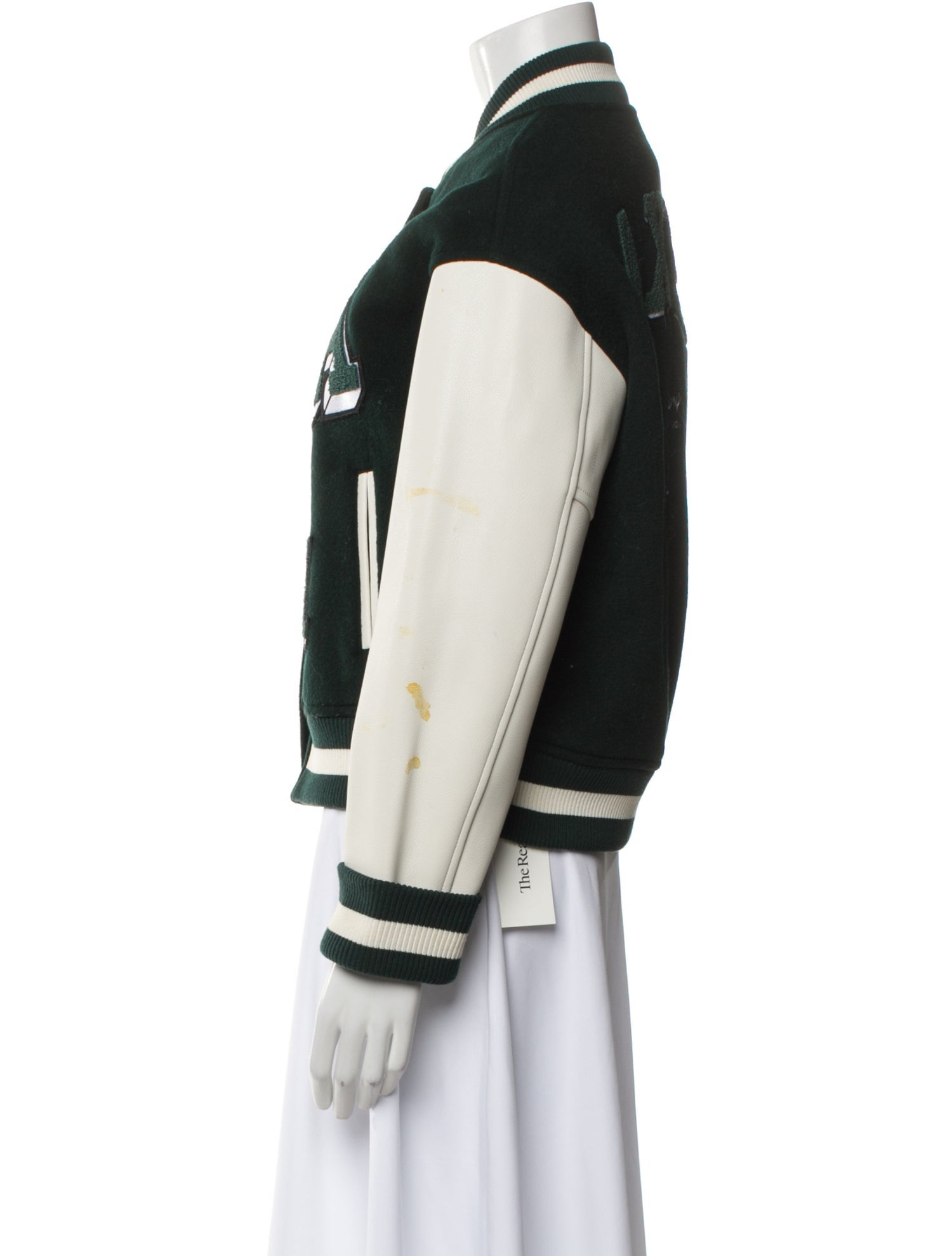 Axel Arigato Wool Colorblock Pattern Bomber Jacket