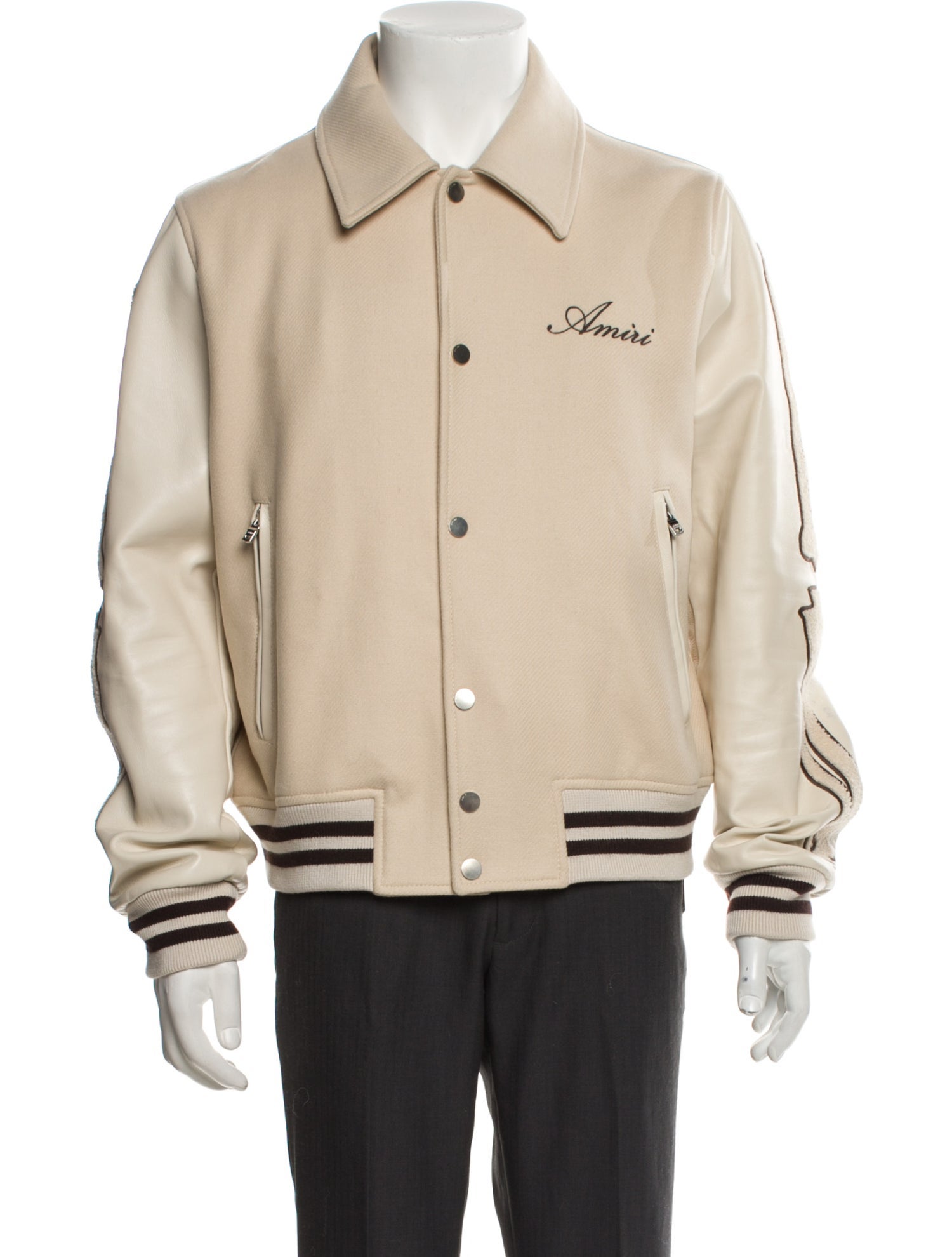 Amiri Wool Patterned Varsity Jacket
