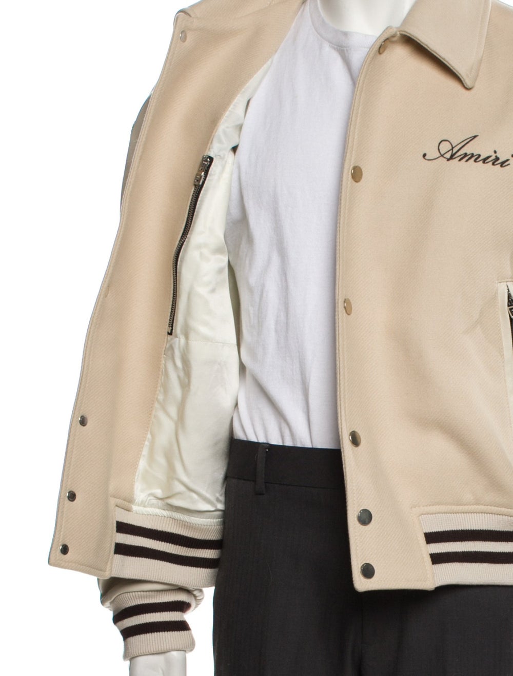 Amiri Wool Patterned Varsity Jacket - image 4