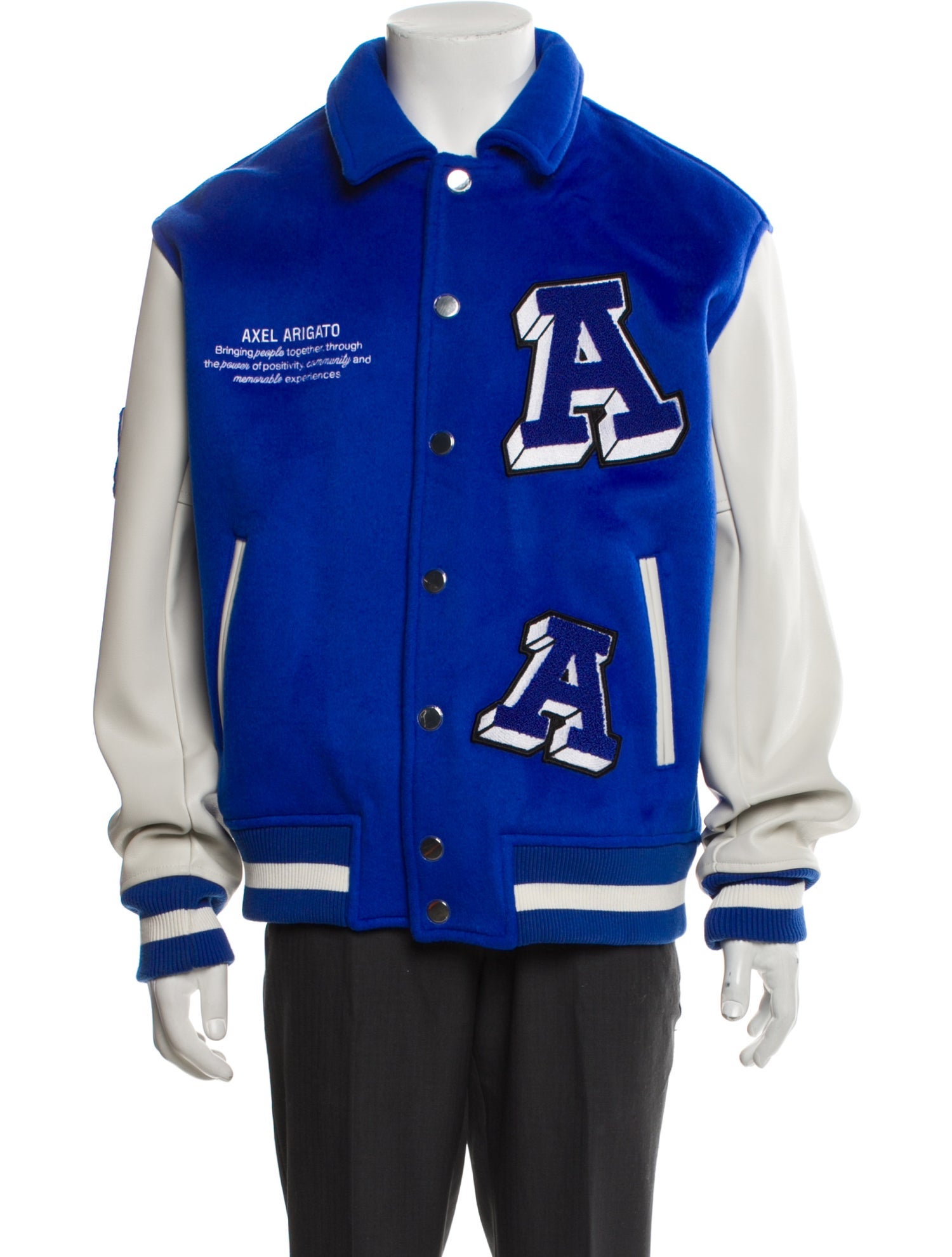 Axel Arigato Wool Graphic Print Varsity Jacket