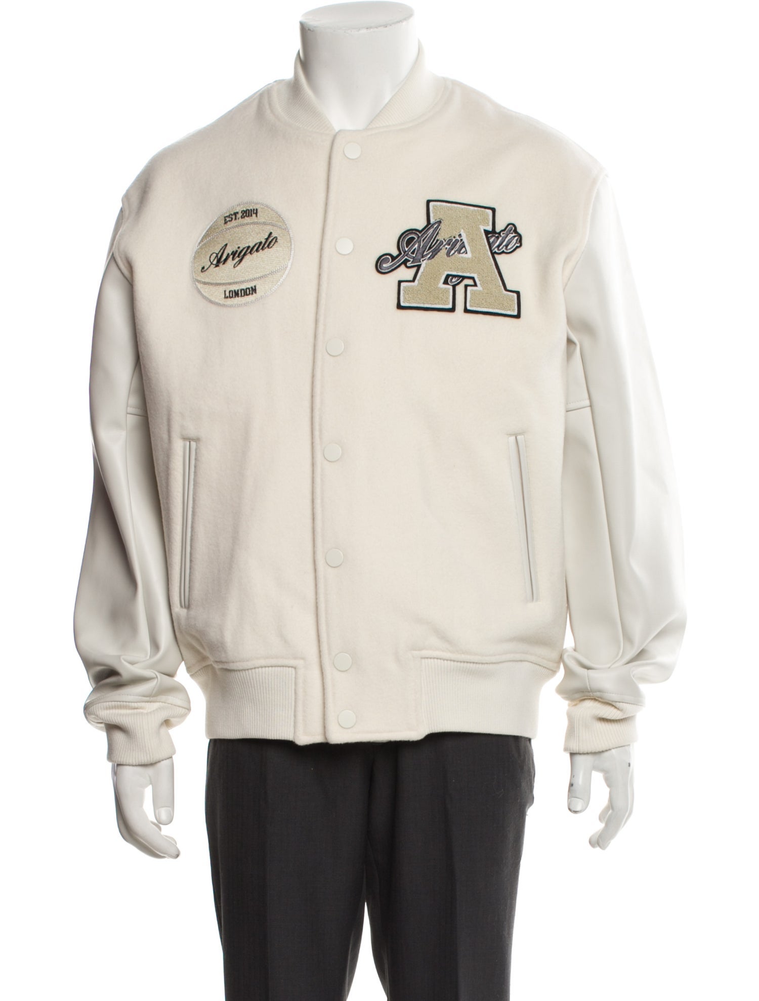 Axel Arigato Wool Graphic Print Varsity Jacket