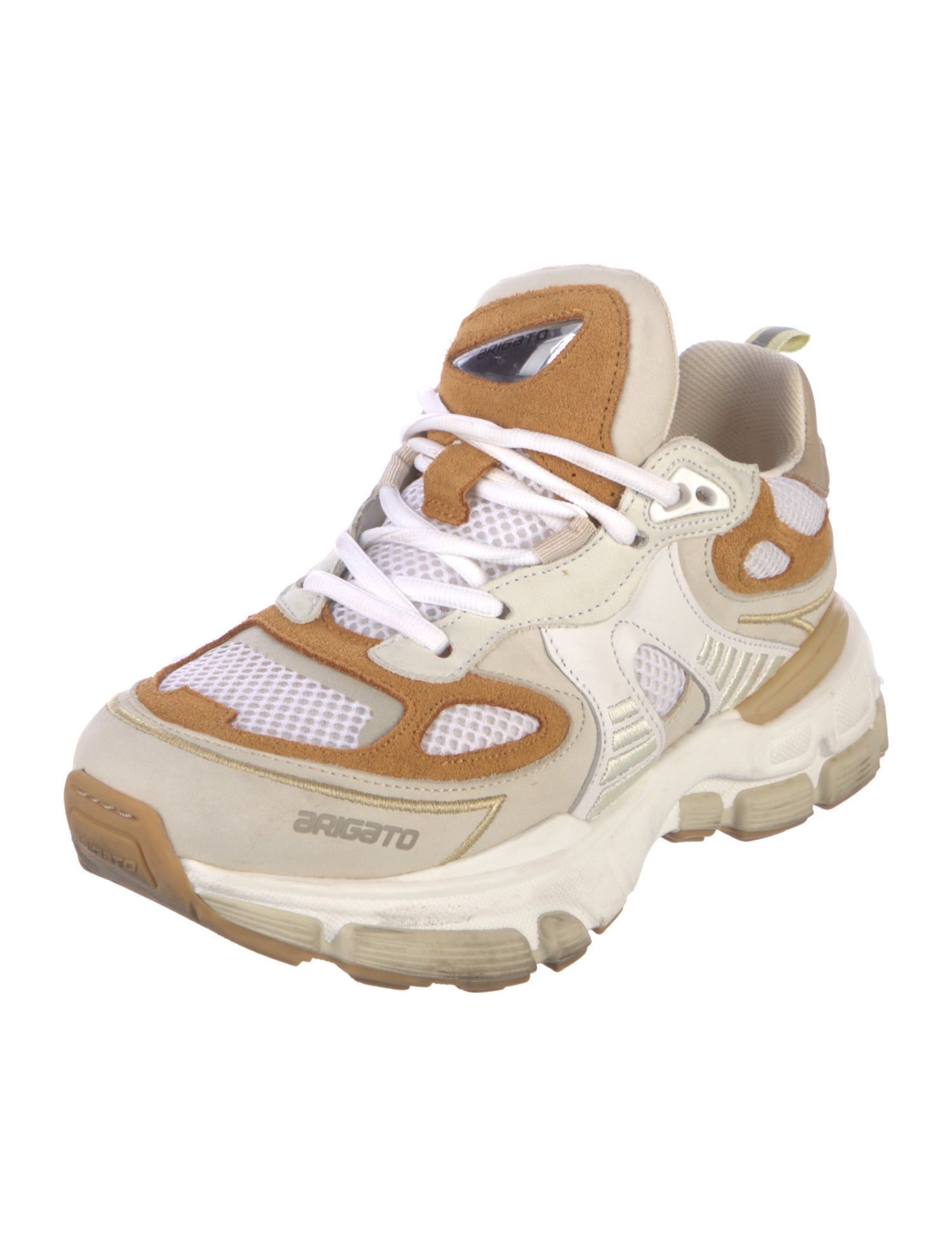 Axel Arigato Leather Colorblock Pattern Chunky Sneakers