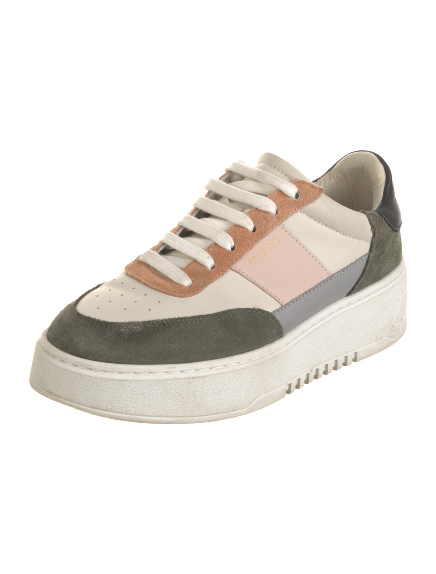 Axel Arigato Leather Colorblock Pattern Sneakers