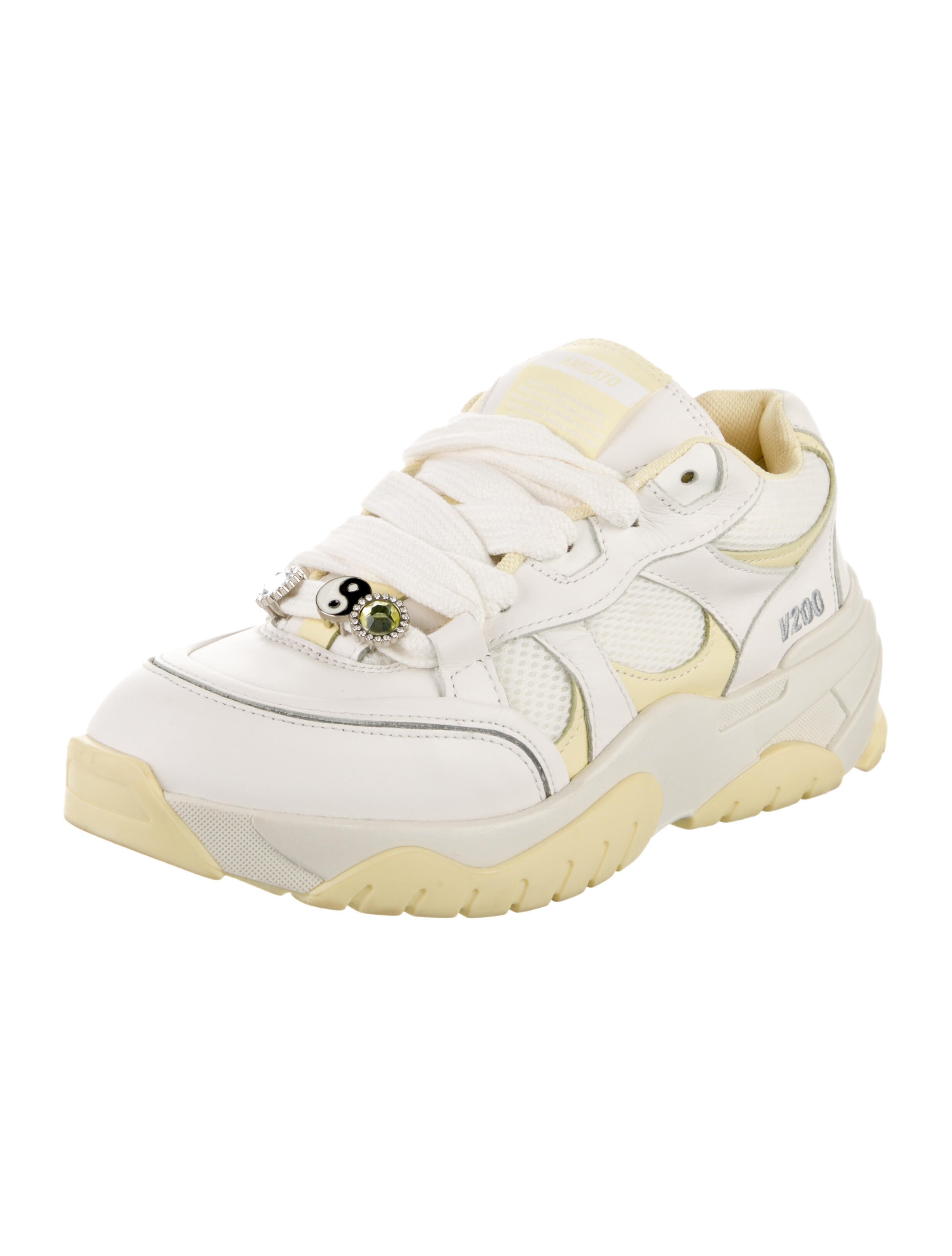 Axel Arigato Leather Crystal Embellishments Chunky Sneakers