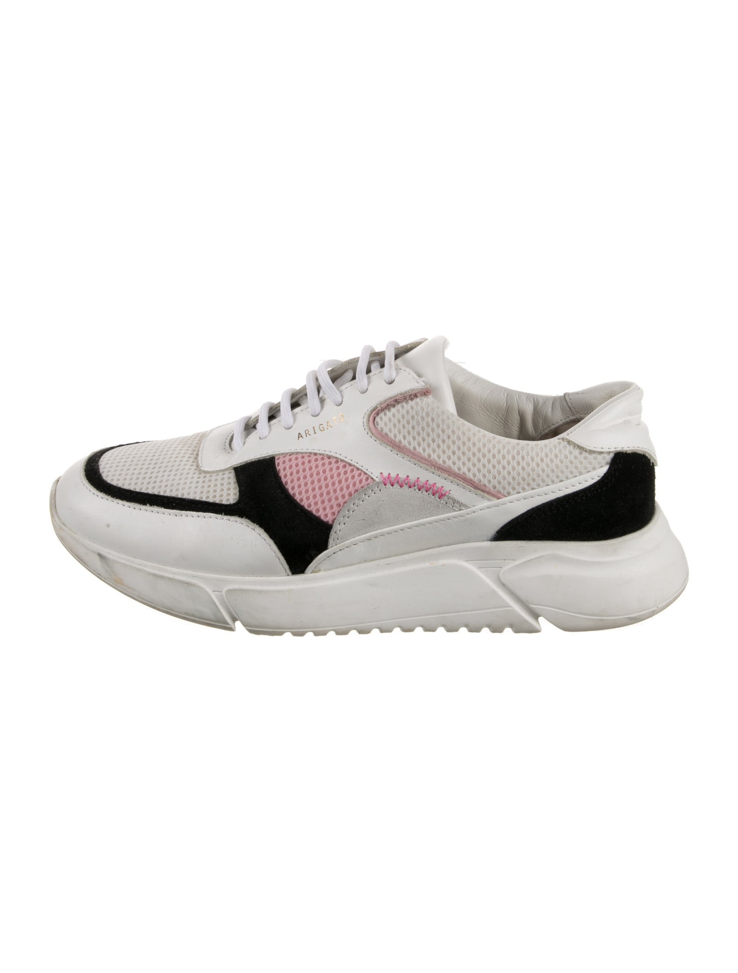 Axel Arigato Leather Colorblock Pattern Athletic Sneakers
