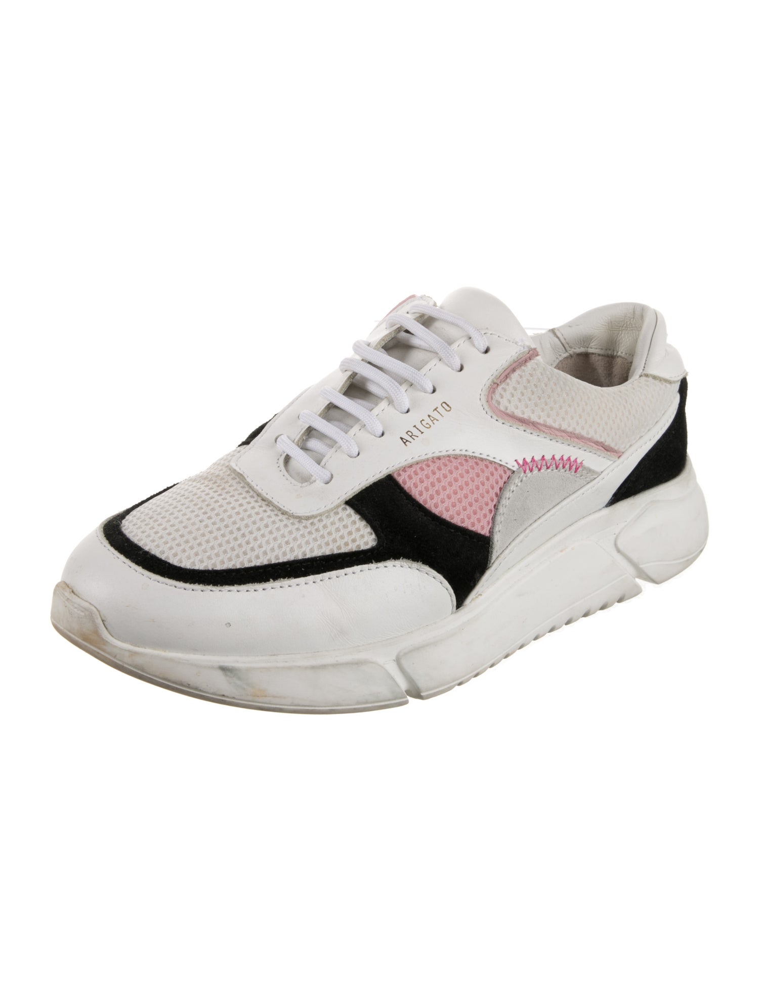 Axel Arigato Leather Colorblock Pattern Athletic Sneakers