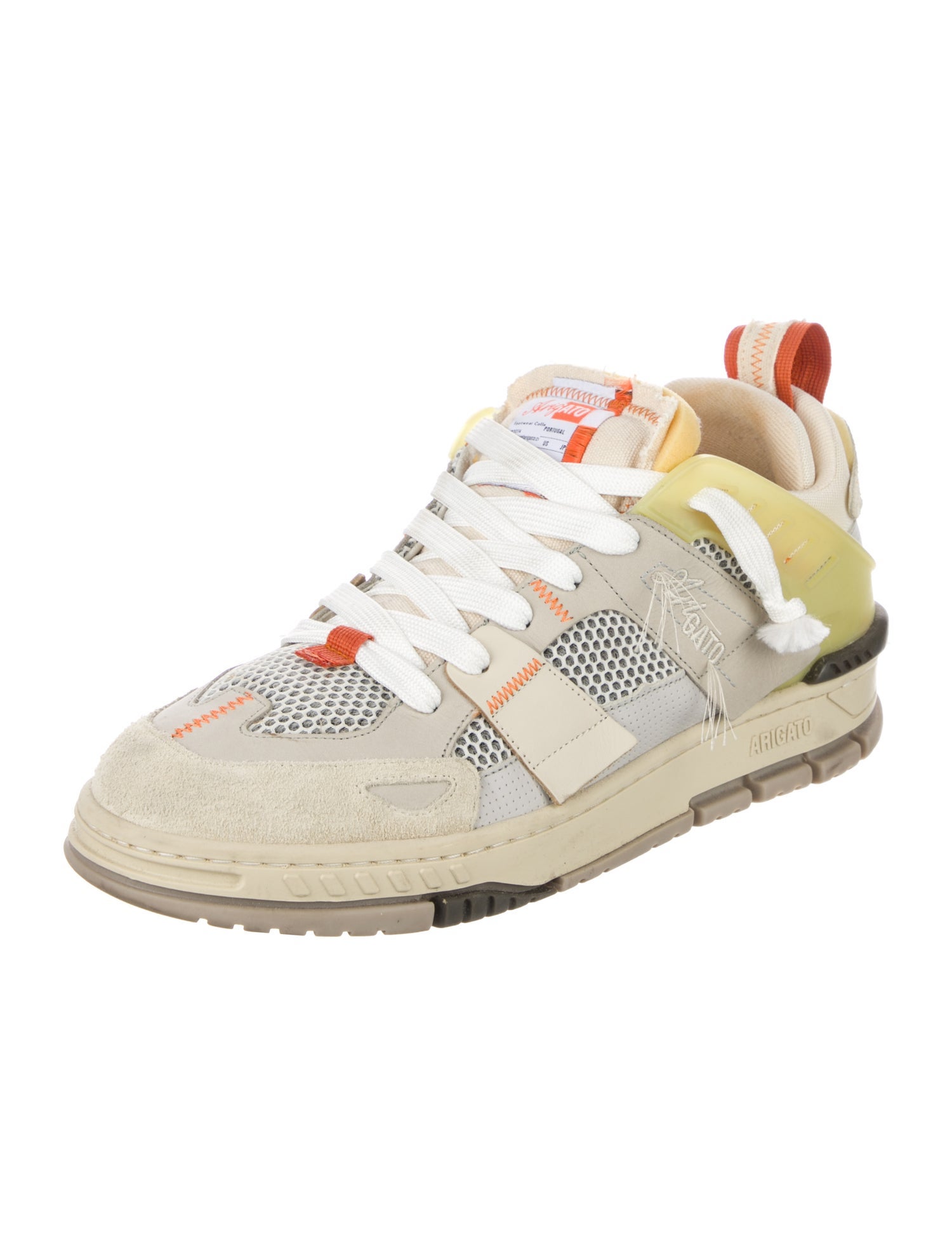 Axel Arigato Leather Colorblock Pattern Sneakers