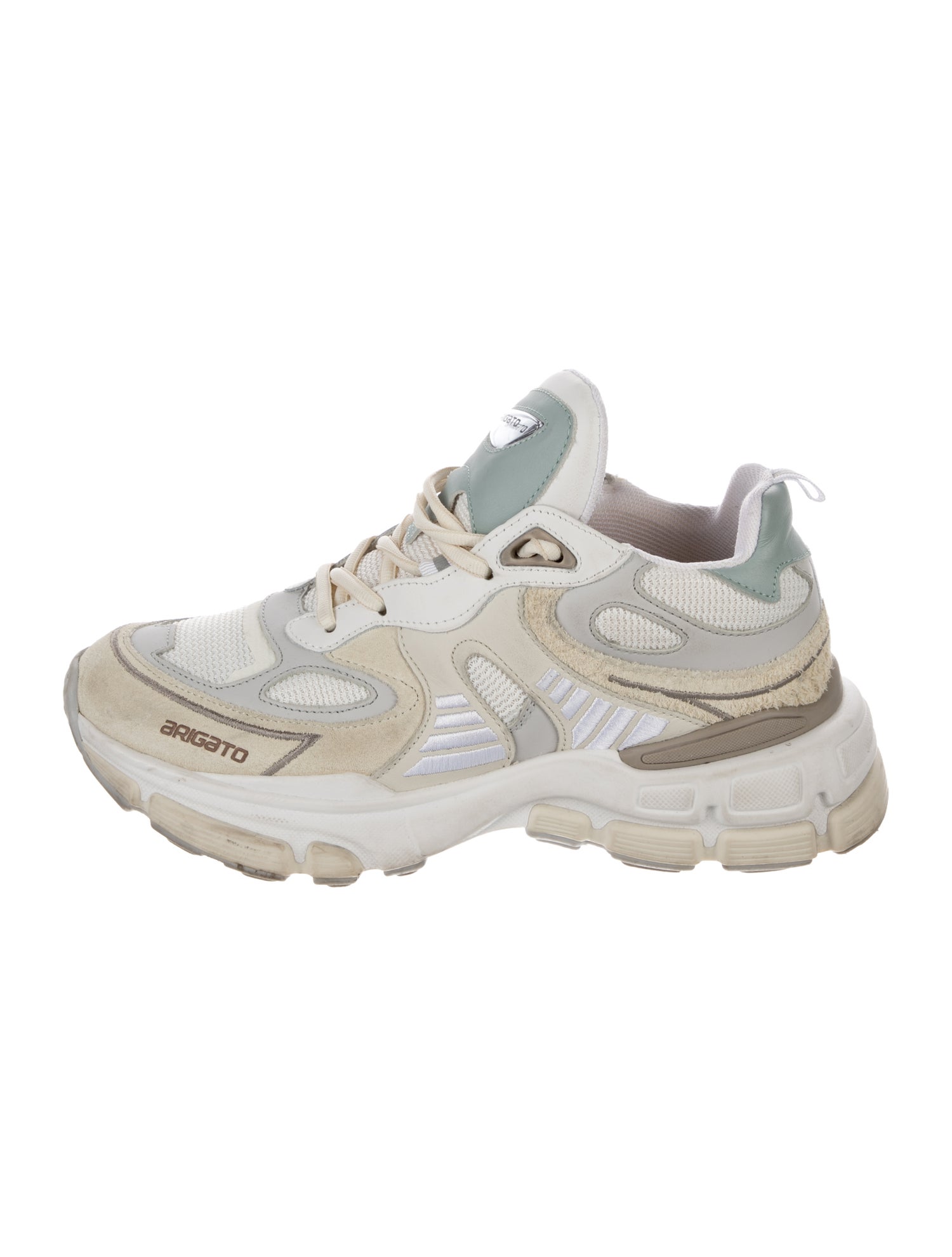 Axel Arigato Suede Colorblock Pattern Chunky Sneakers