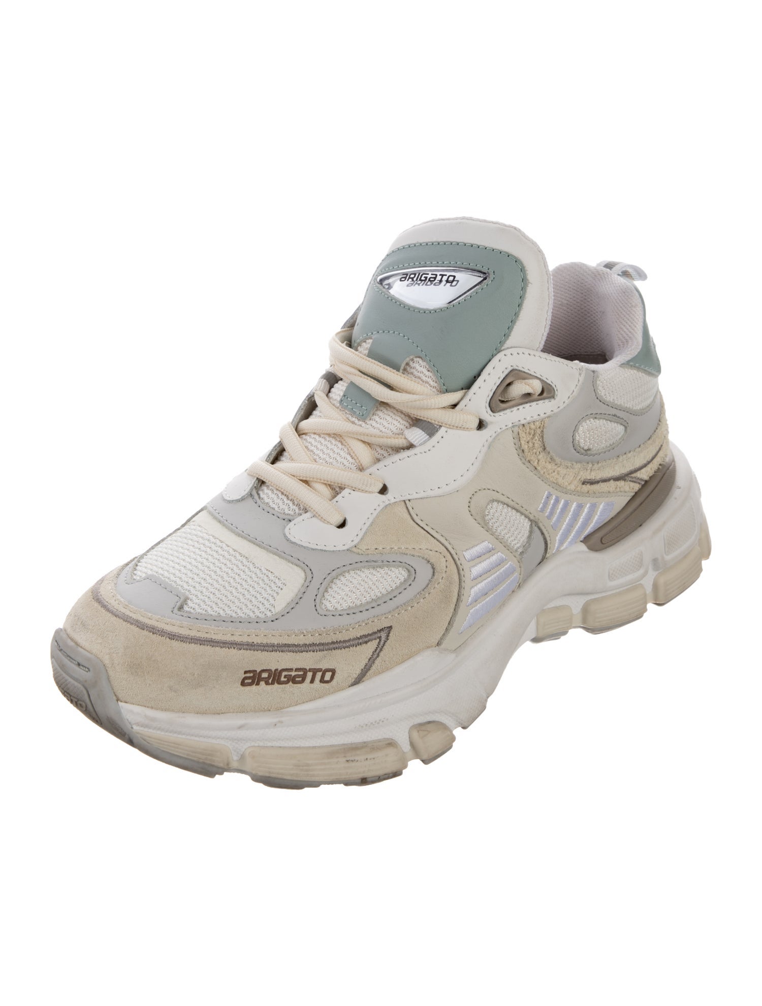 Axel Arigato Suede Colorblock Pattern Chunky Sneakers