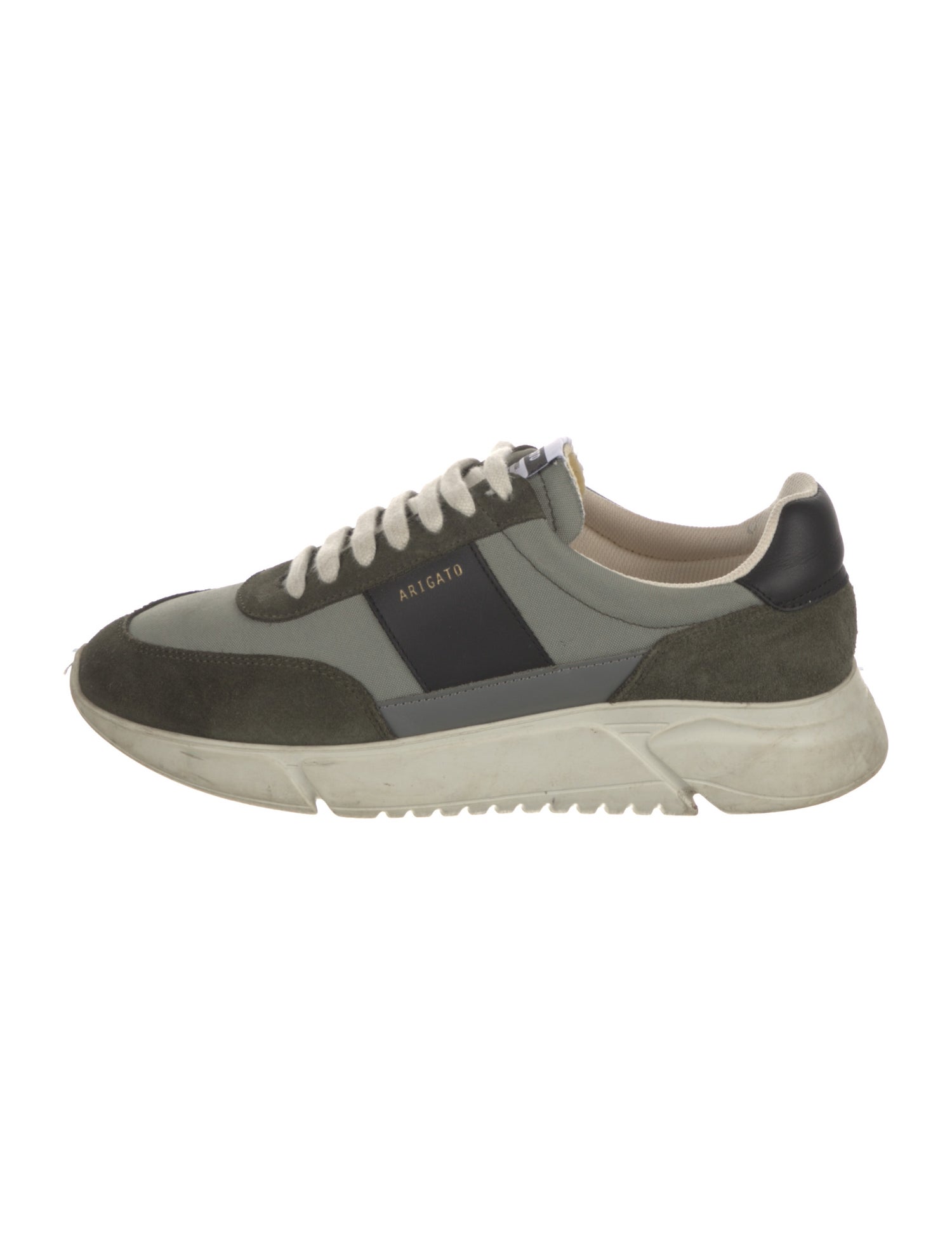Axel Arigato Suede Colorblock Pattern Sneakers