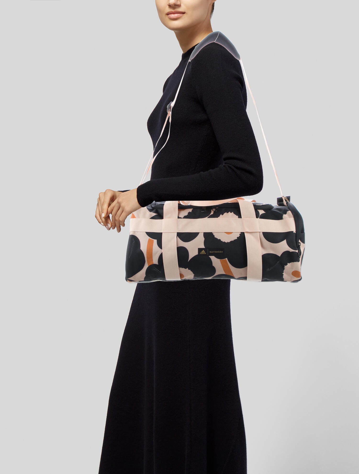 Adidas x Marimekko Pattern Print Nylon Trave Bag w/ Tags - Orange