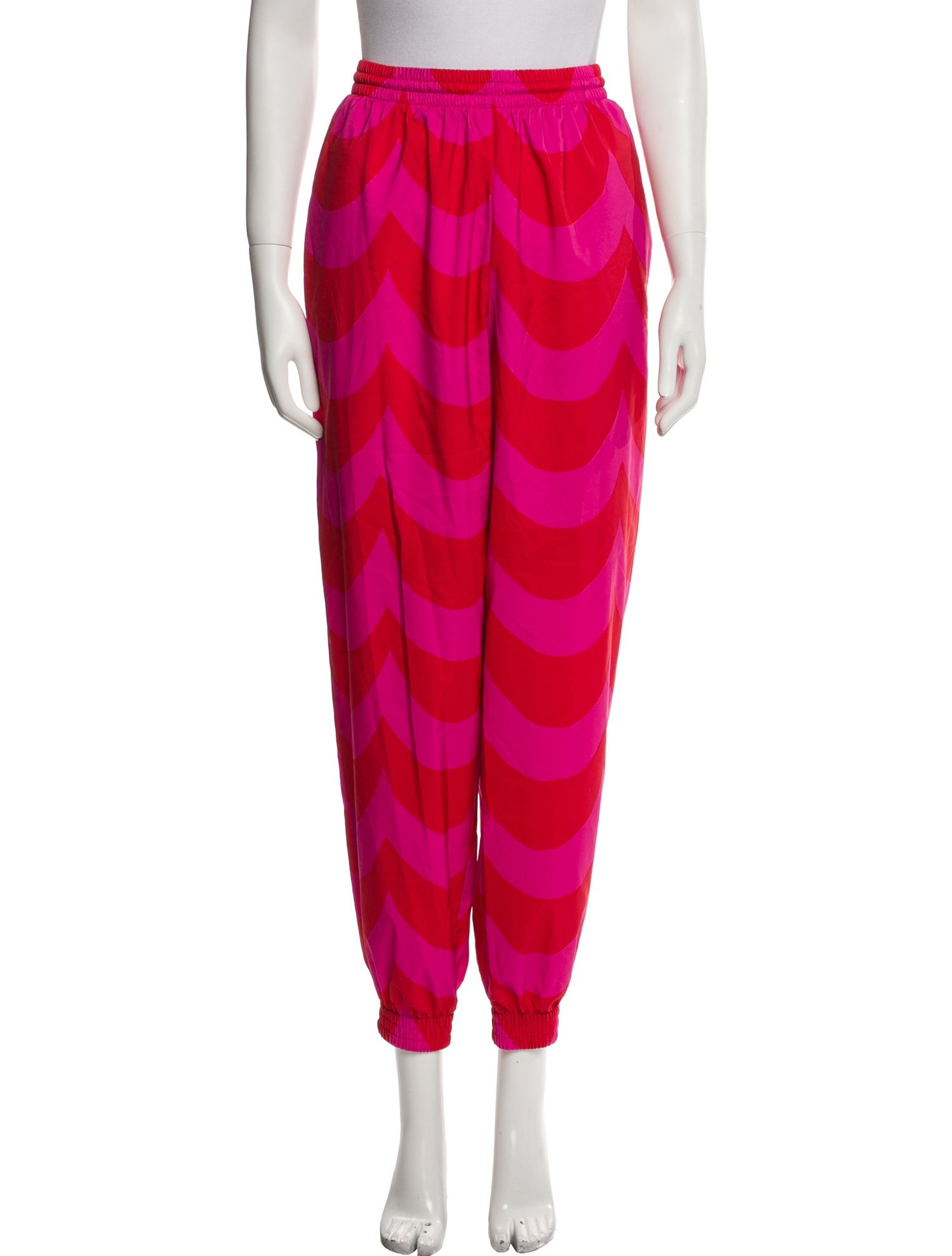 Adidas x Marimekko Striped Embroidered Accent Sweatpants