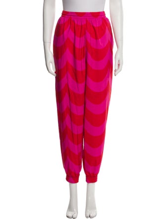 Adidas x Marimekko Striped Embroidered Accent Sweatpants