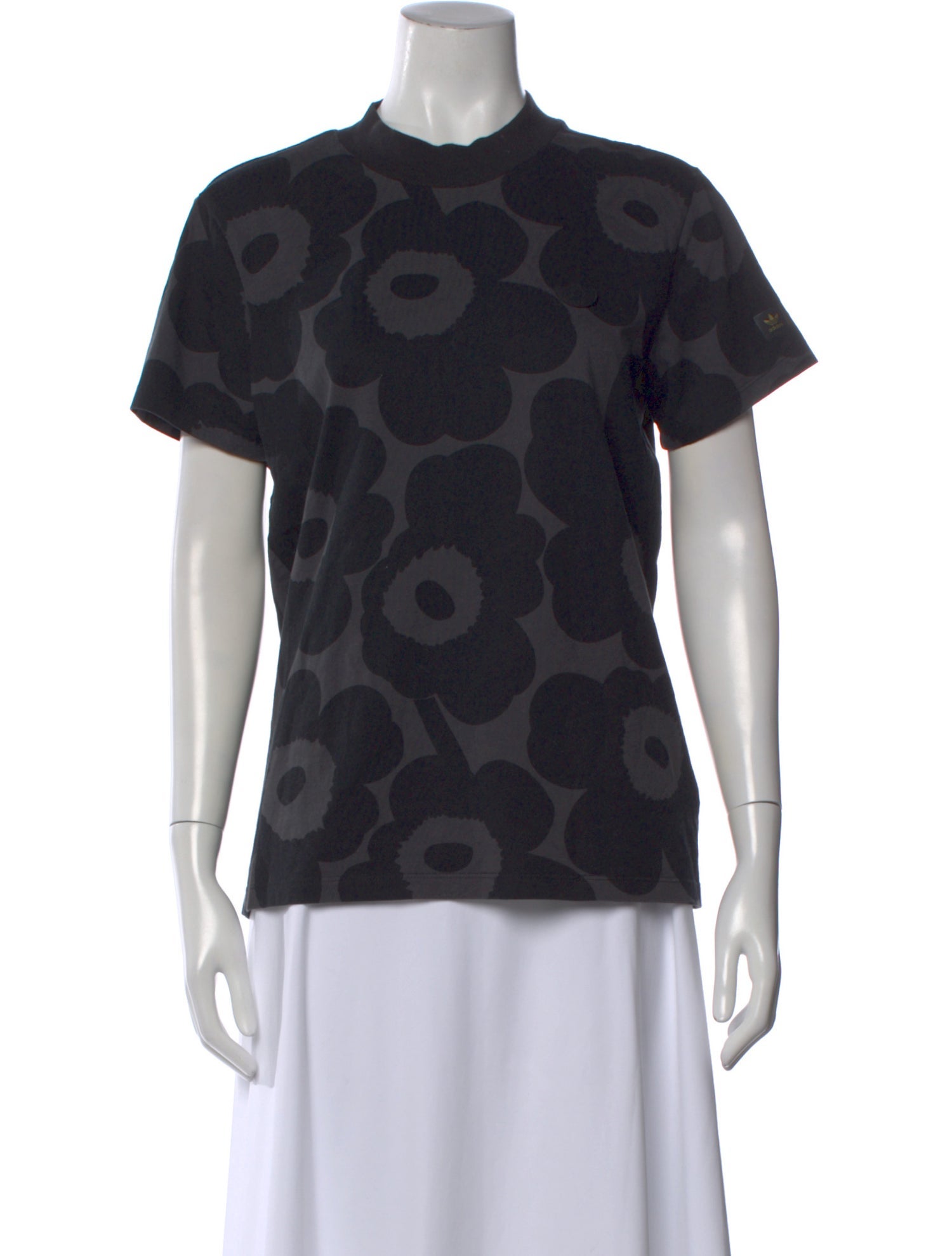 Adidas x Marimekko Floral Print Mock Neck T-Shirt