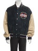 Avirex Leather Graphic Print Varsity Jacket