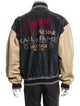 Avirex Leather Graphic Print Varsity Jacket