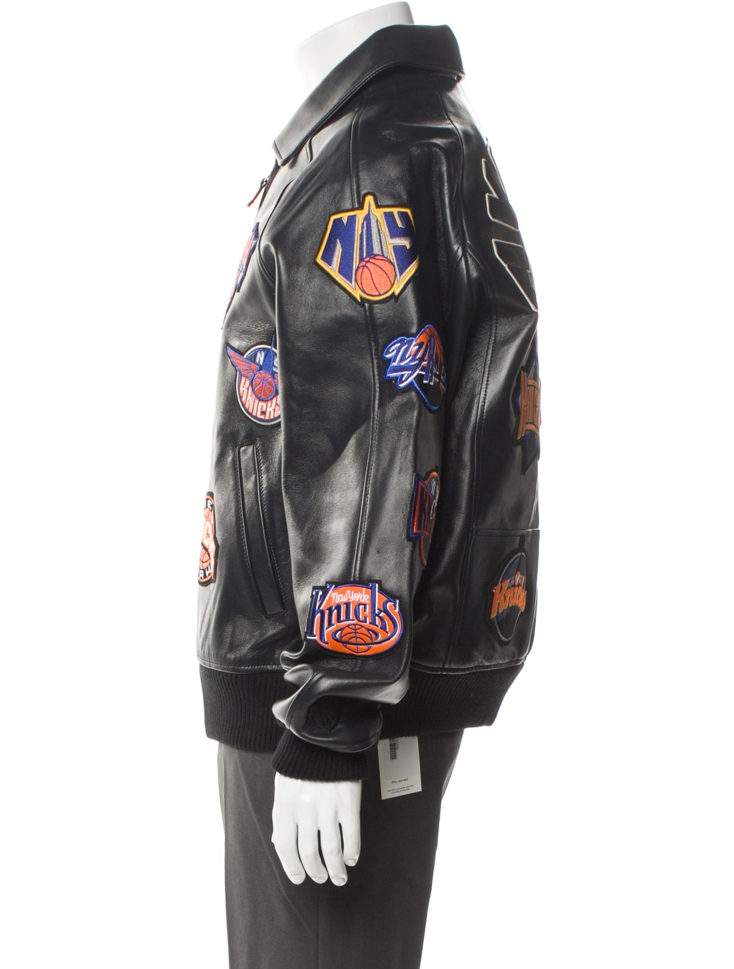 Avirex x Kith 'New York Knicks' Lamb Leather Denim Jacket