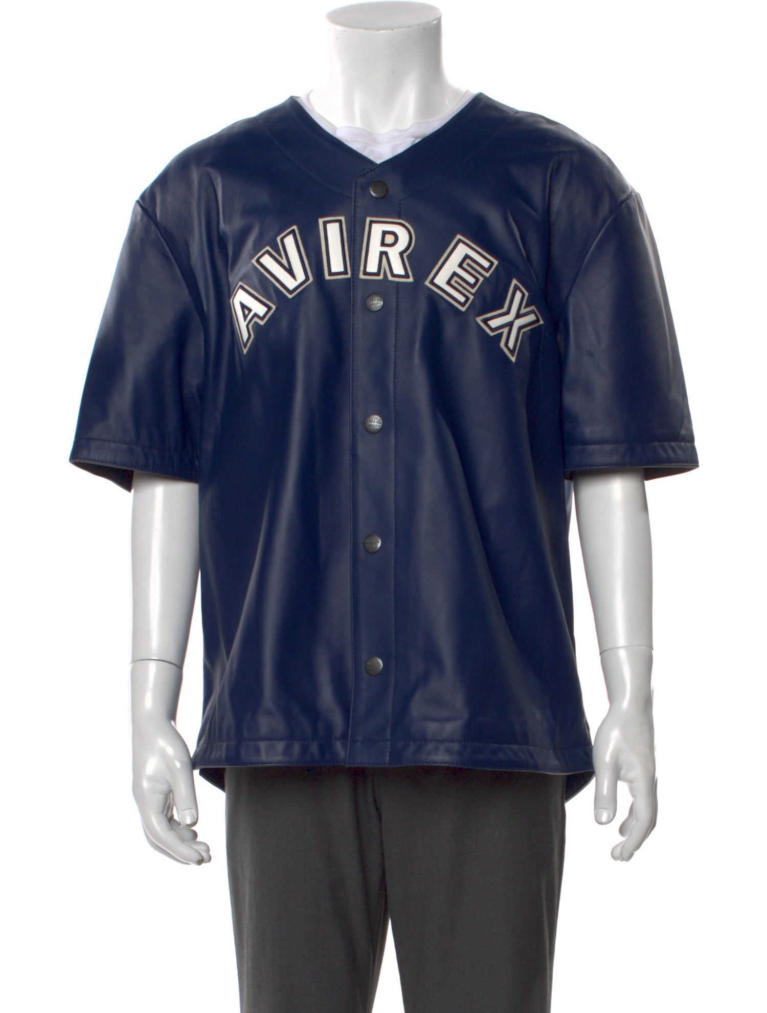 Avirex Lamb Leather Graphic Print Shirt