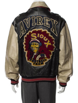 Avirex Colorblock Pattern Bomber Jacket