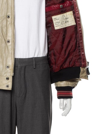 Avirex Colorblock Pattern Bomber Jacket