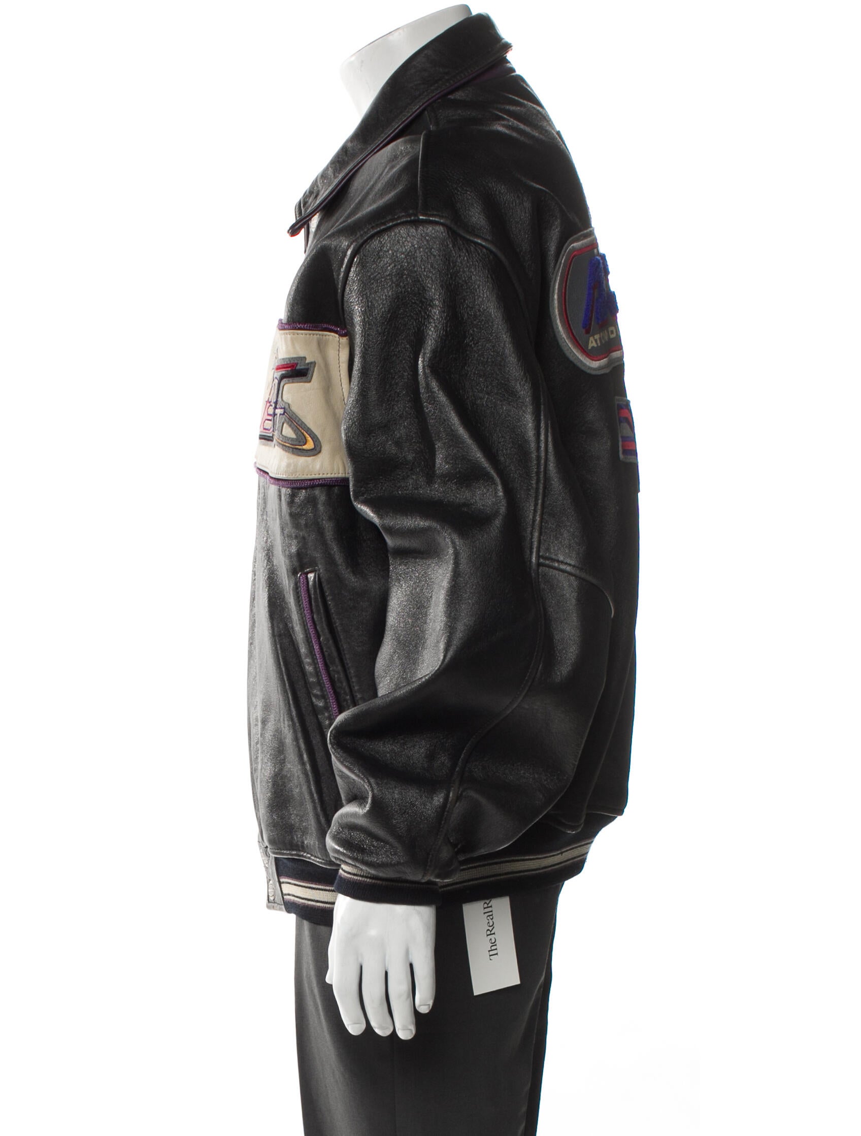 Avirex Leather Graphic Print Jacket