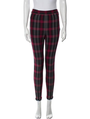 Alexanderwang.T Pants Plaid Print Skinny Leg US 0 | XS