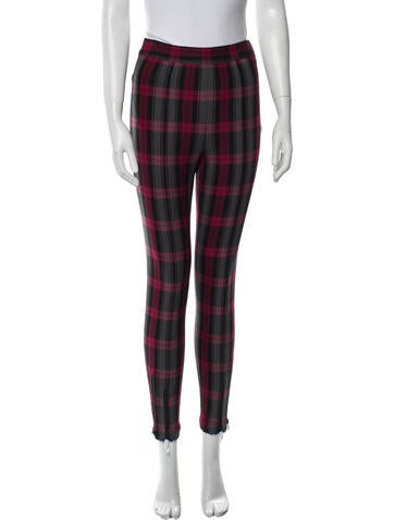 Alexanderwang.T Pants Plaid Print Skinny Leg US 0 | XS