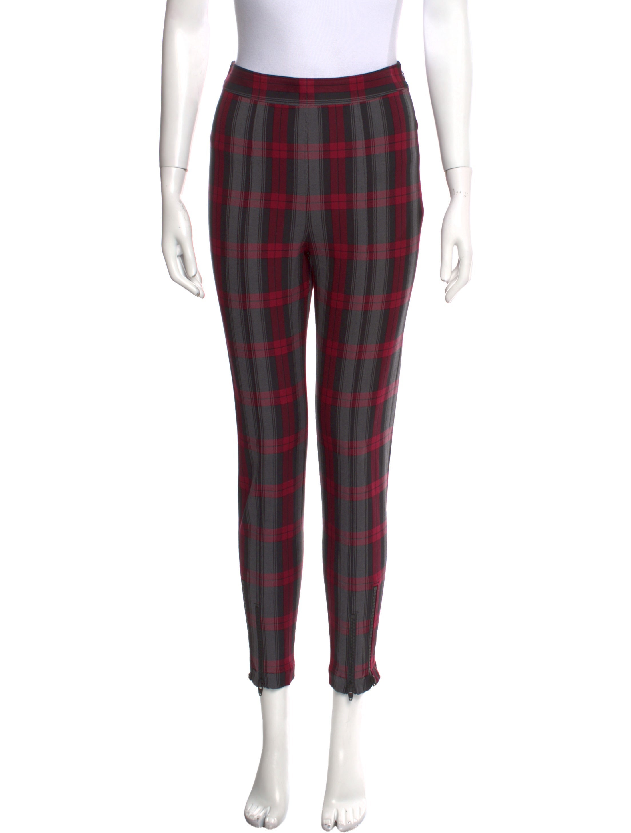 Alexanderwang.T Plaid Print Skinny Leg Pants