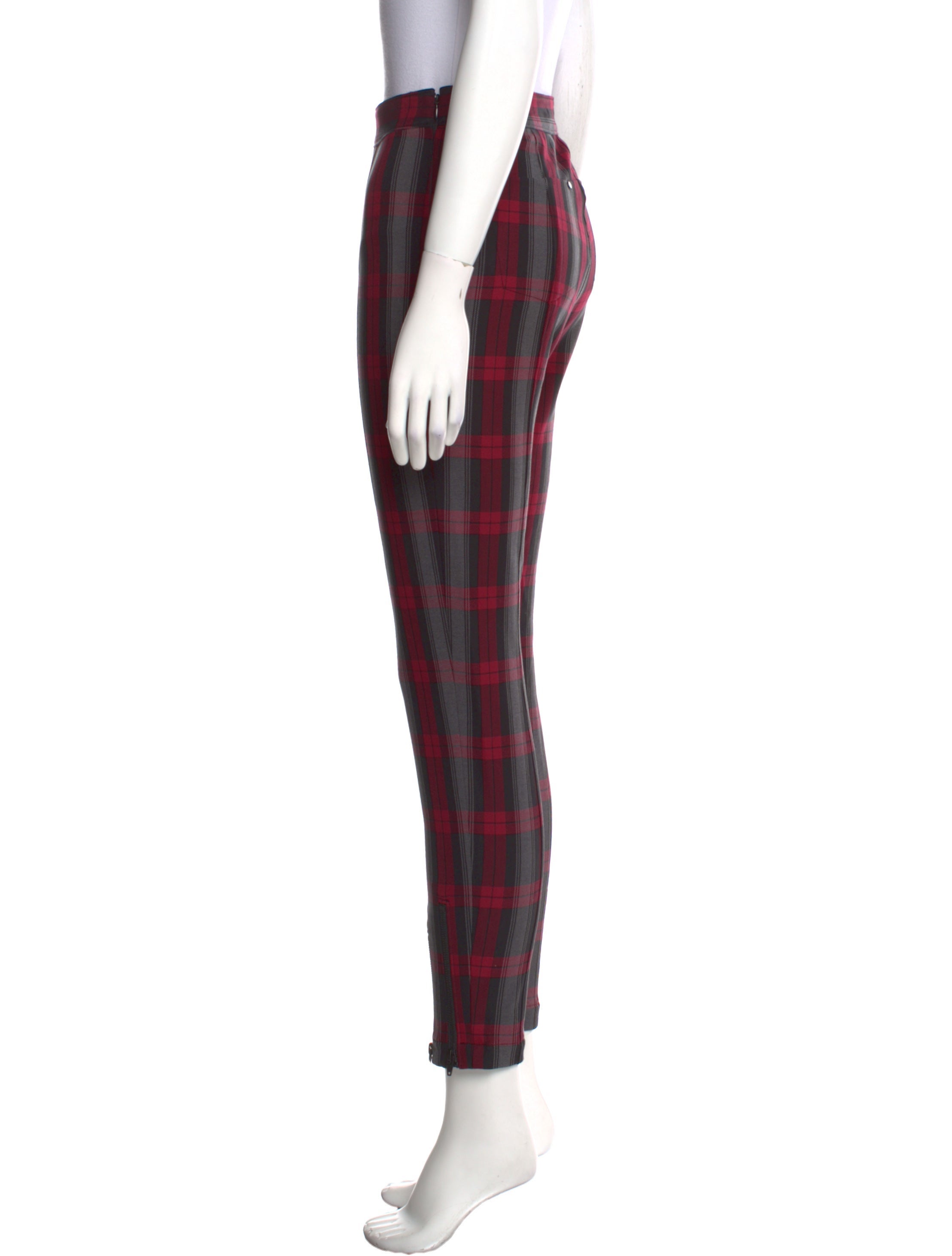 Alexanderwang.T Plaid Print Skinny Leg Pants