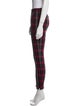 Alexanderwang.T Plaid Print Skinny Leg Pants