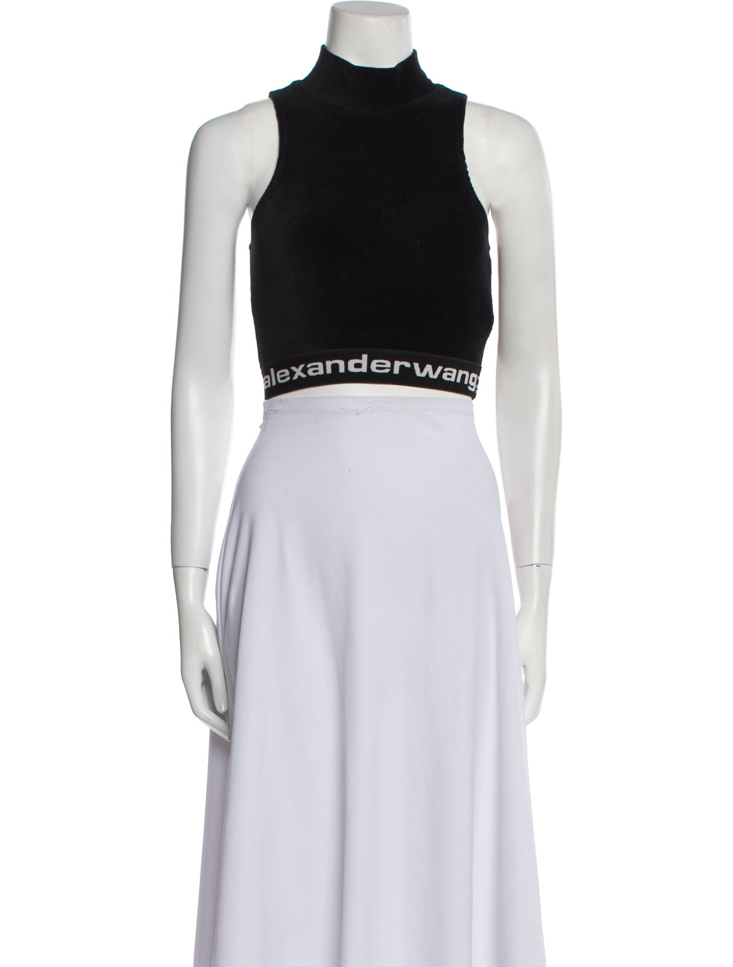 Alexanderwang.T Turtleneck Sleeveless Crop Top