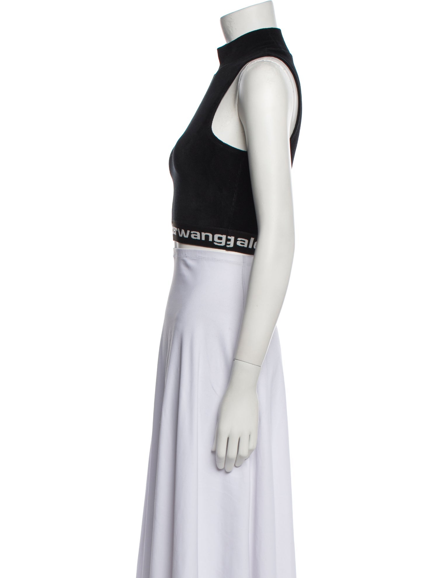 Alexanderwang.T Turtleneck Sleeveless Crop Top