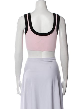 Alexanderwang.T Scoop Neck Sleeveless Crop Top