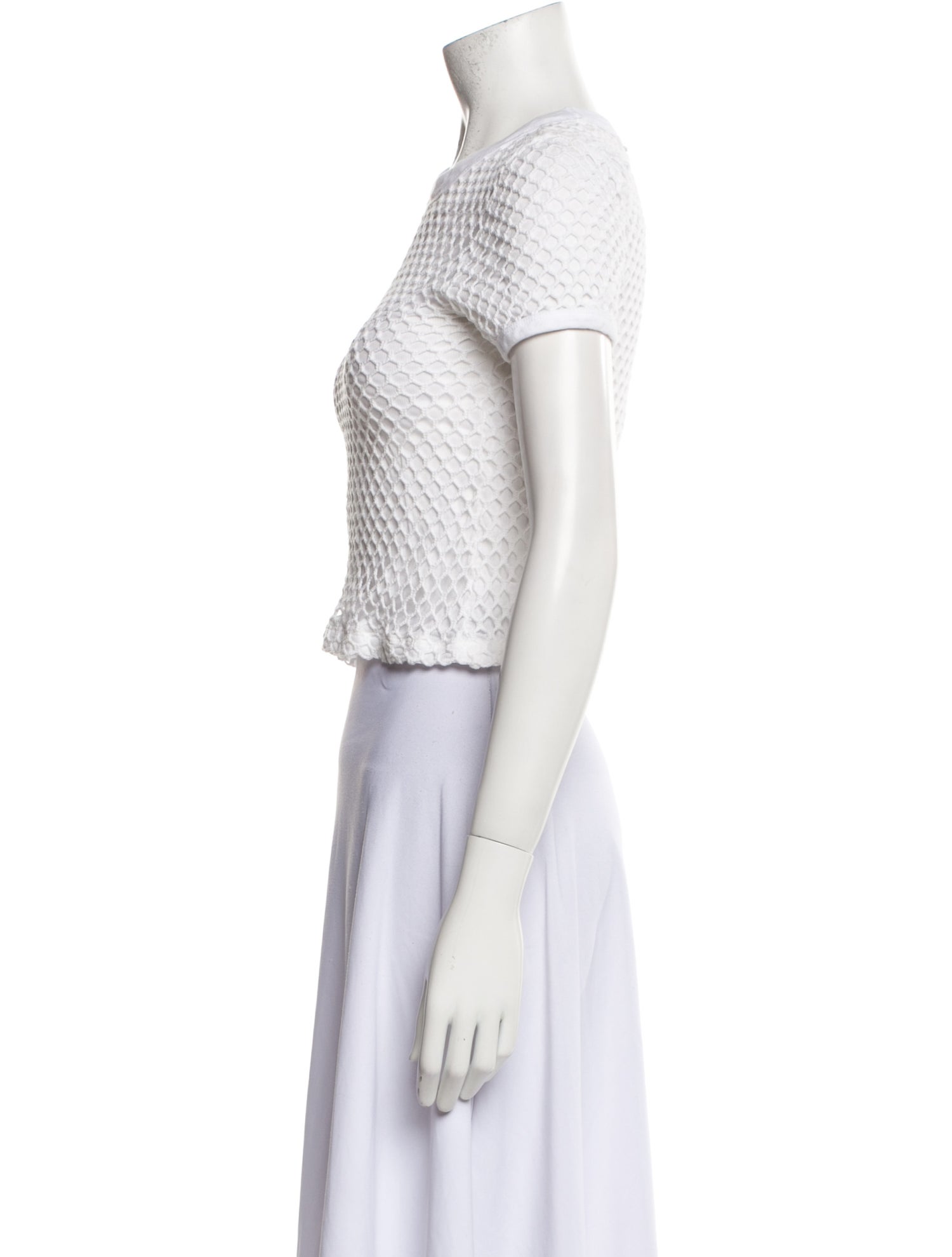 Alexanderwang.T Crew Neck Short Sleeve Crop Top