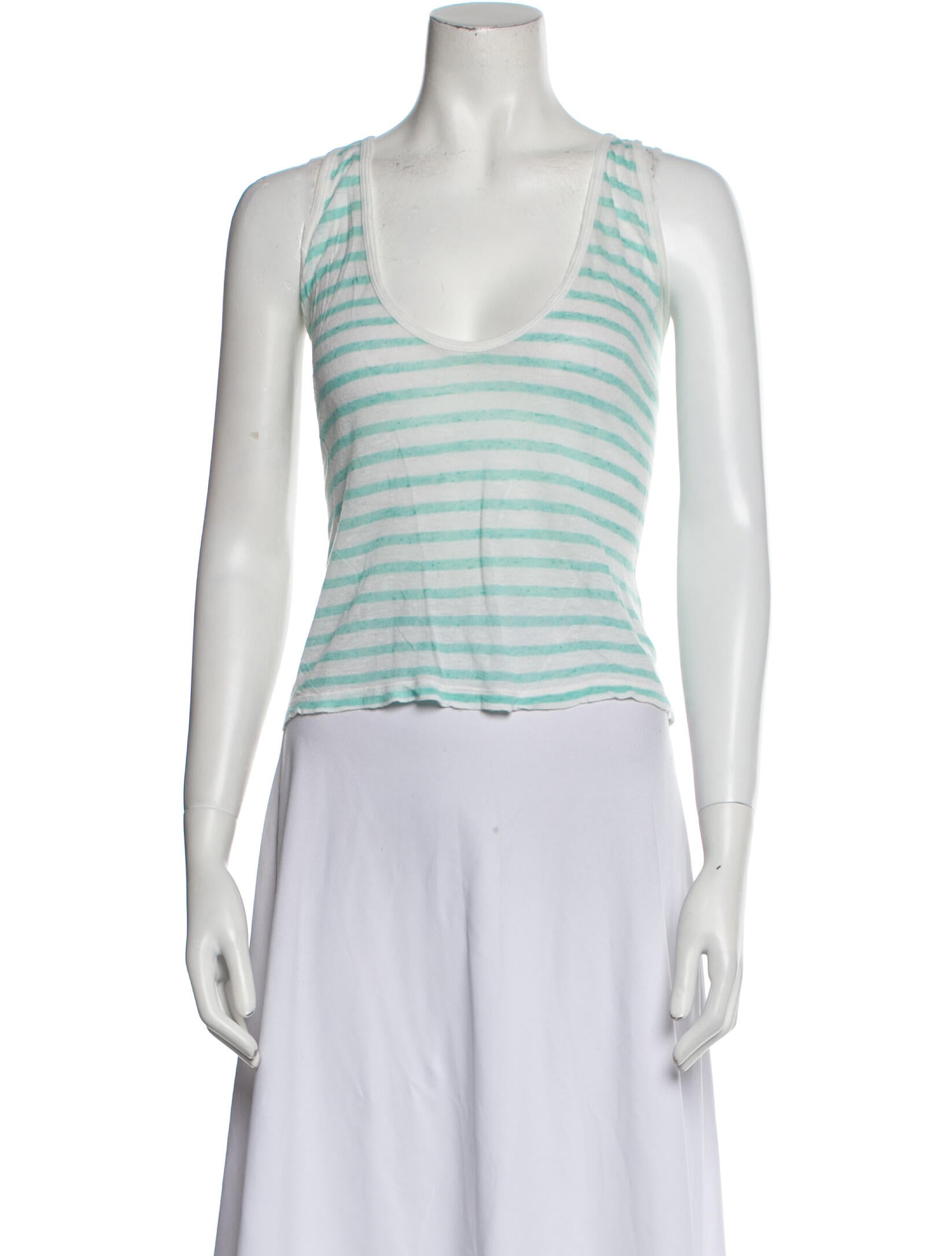 Alexanderwang.T Striped Scoop Neck Top