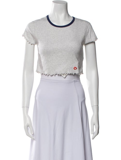 Alexanderwang.T Crew Neck Short Sleeve Crop Top
