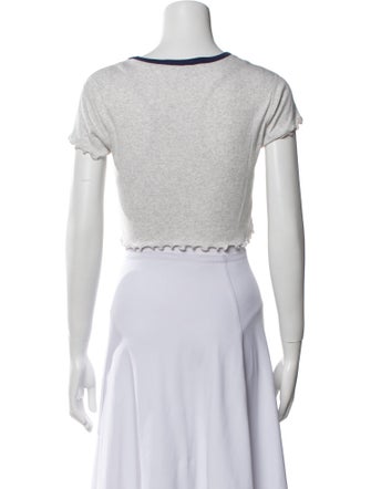 Alexanderwang.T Crew Neck Short Sleeve Crop Top