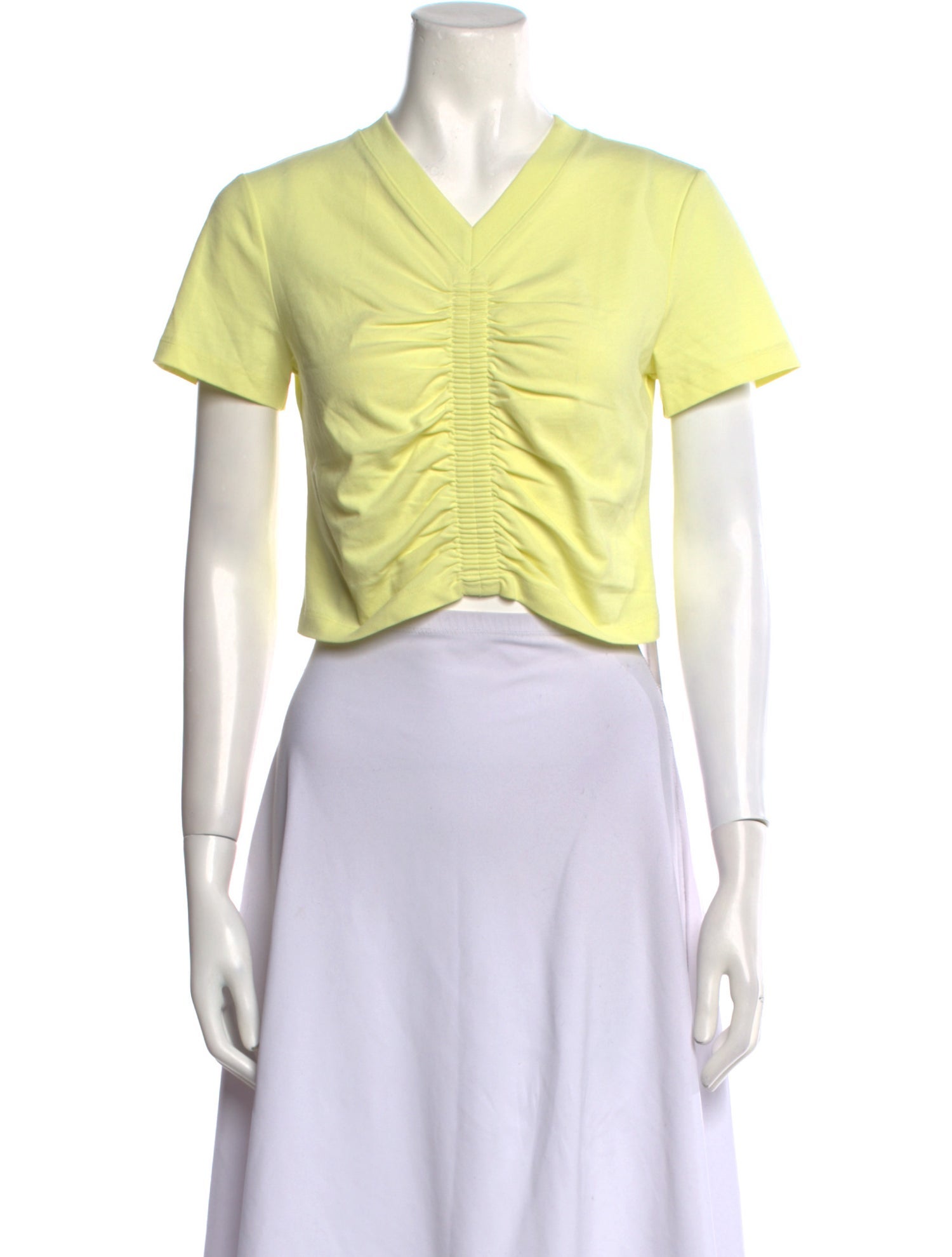 Alexanderwang.T V-Neck Short Sleeve Crop Top