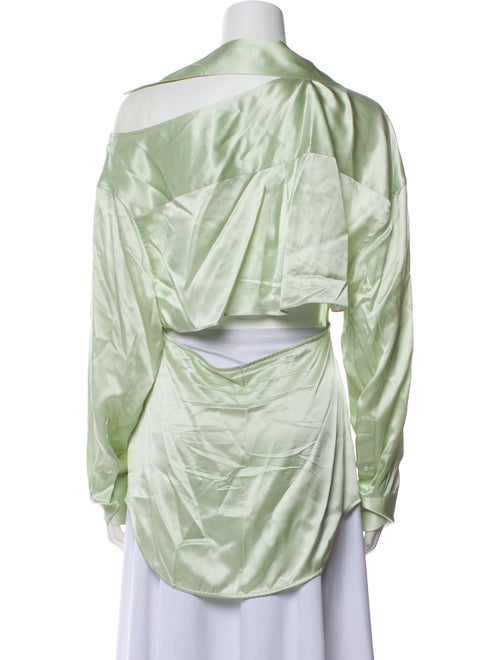 Alexanderwang.T Silk V-Neck Button-Up Top