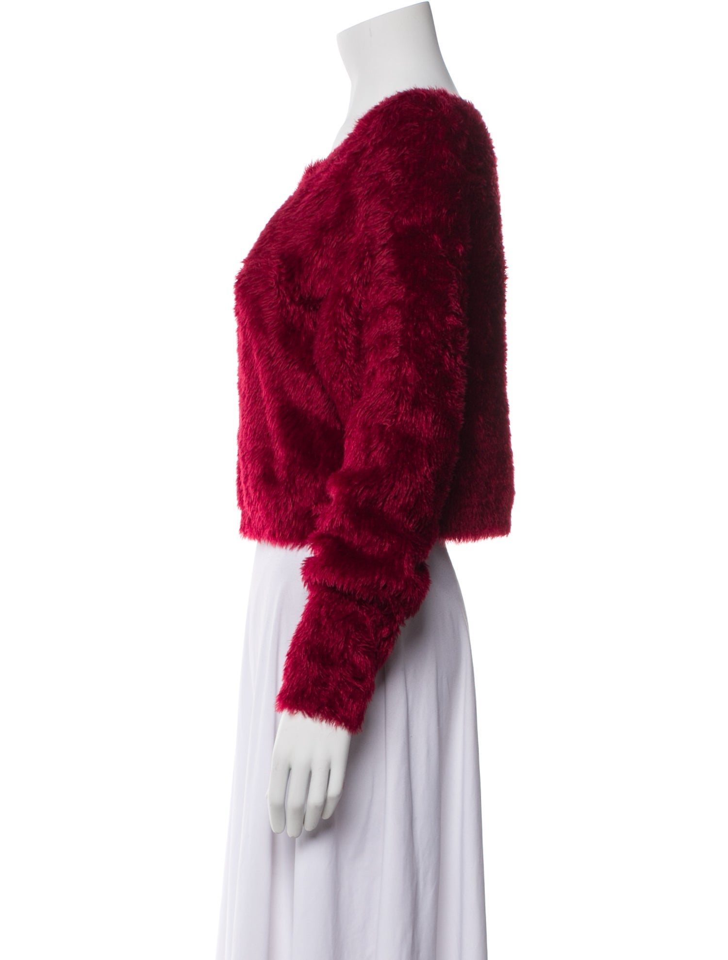 Alexanderwang.T Crew Neck Long Sleeve Crop Top