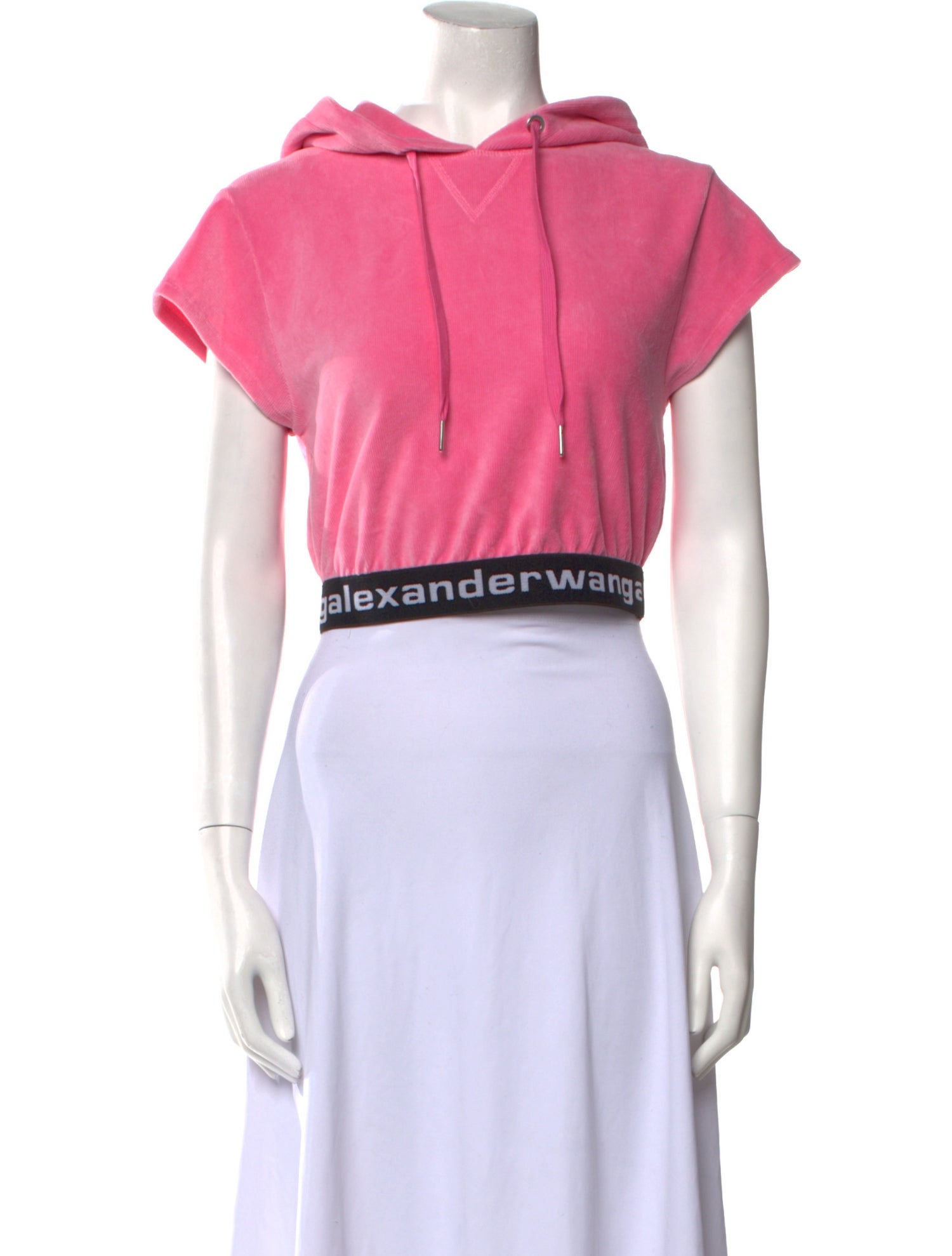 Alexanderwang.T Crew Neck Short Sleeve Crop Top